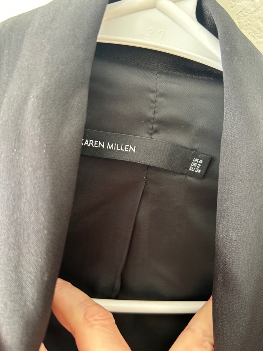 Karen Millen Black Tuxedo Romper Shorts size US 2 - Picture 4 of 6